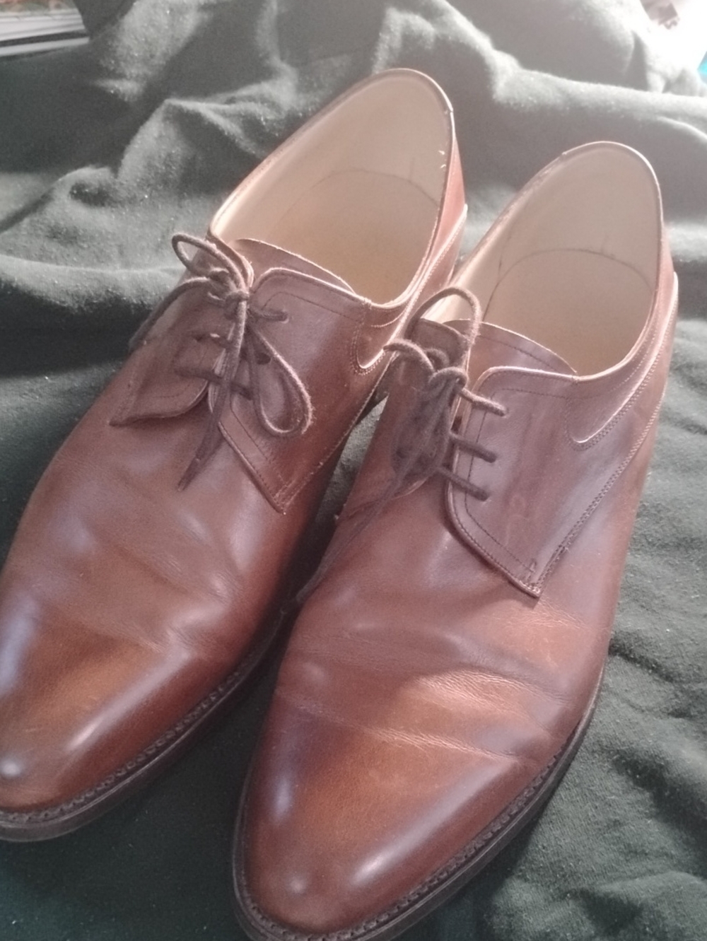 Men's Classic Brown Leather Lace-Up Dress Shoes